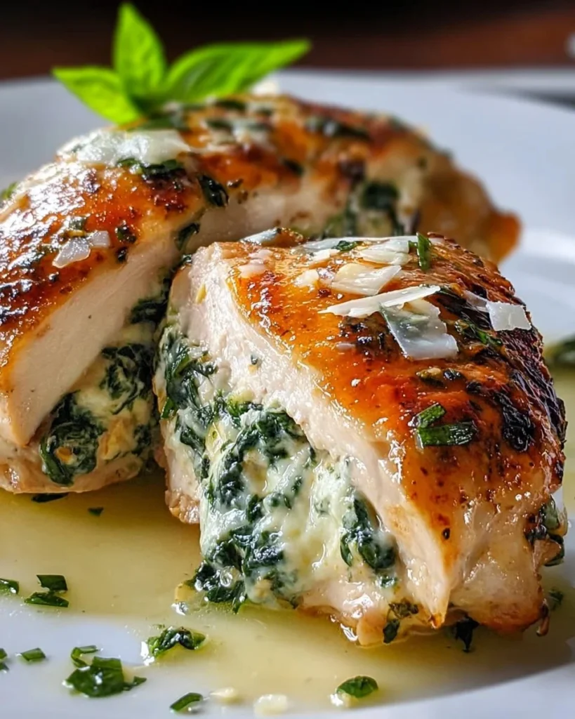 Ruth's Chris stuffed chicken copycat recipe with delicious ingredients