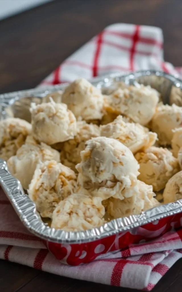 Delicious slow cooker snowballs dessert served on a festive plate