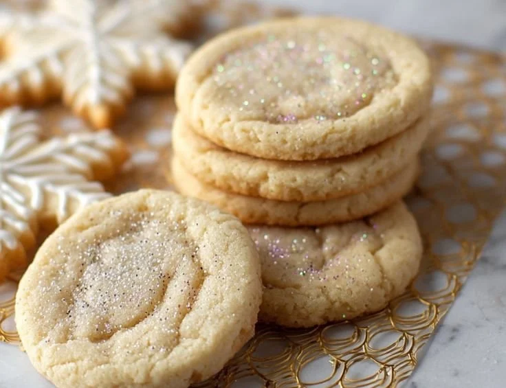 Freshly baked bakery-style sugar cookies decorated with colorful icing.