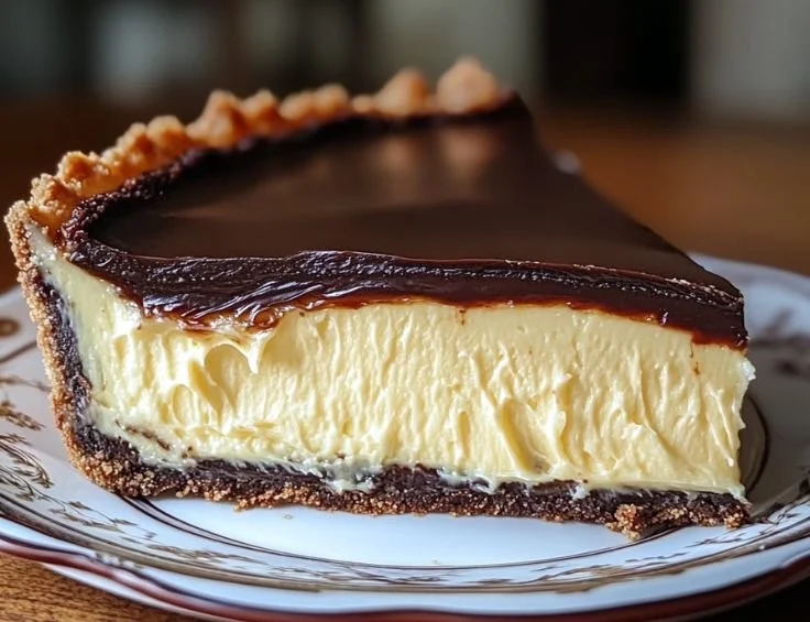 Delicious homemade Boston Cream Pie with chocolate glaze and creamy filling