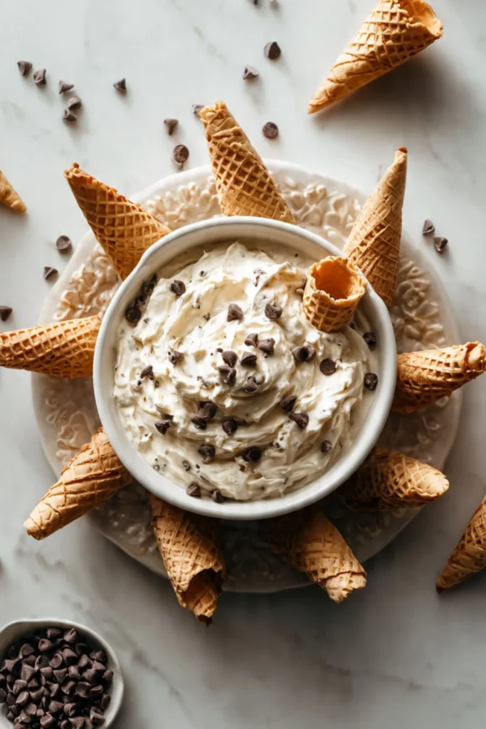 Creamy cannoli dip served with cookie dippers.