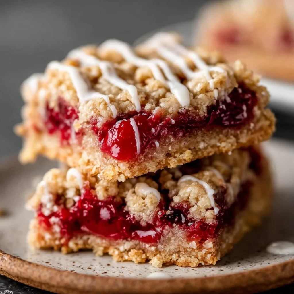 Delicious cherry pie bars with a buttery crust and cherry filling