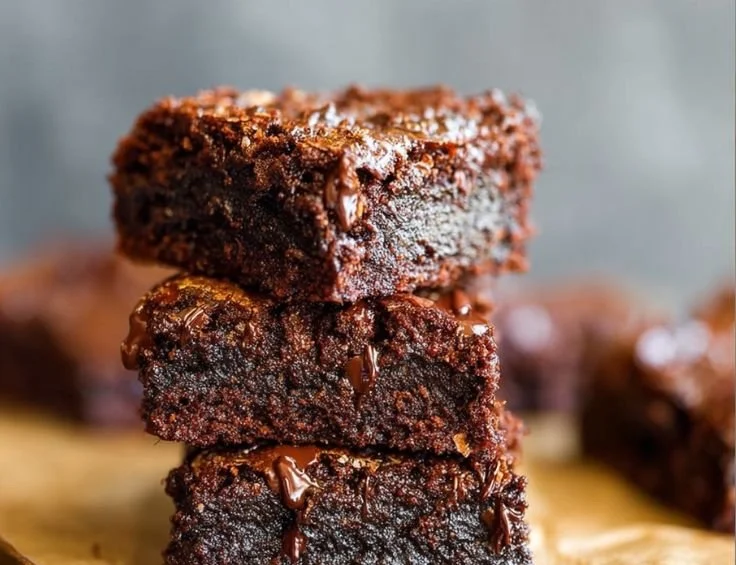 Delicious homemade chickpea brownies topped with chocolate chips
