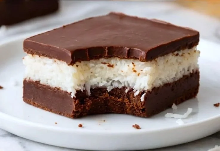 Delicious Coconut Chocolate Bars made with rich chocolate and coconut