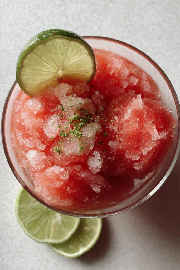 Refreshing Sonoran Sunset Watermelon Ice dessert ready to cool you down