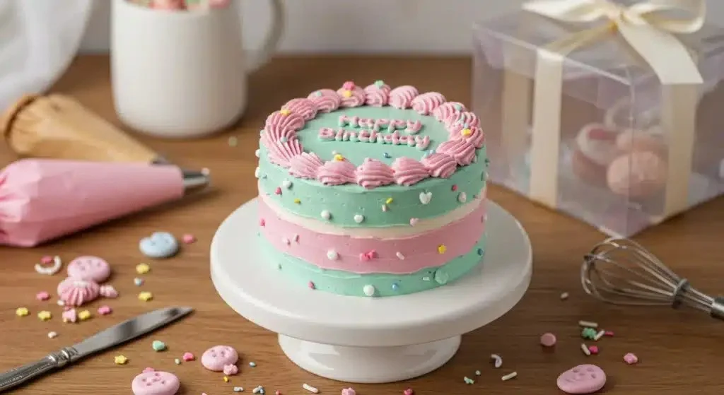 Cute and colorful bento cakes decorated for a delightful dessert experience