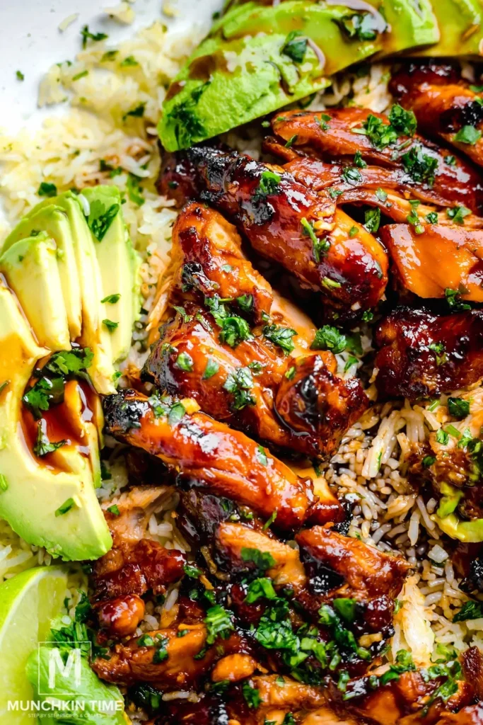 Delicious Hawaiian BBQ Chicken cooked with tropical flavors and served on a plate.