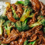 Delicious Chinese Beef and Broccoli dish in a one pan take-out style