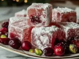 Cranberry-Rose Turkish Delight in a decorative box