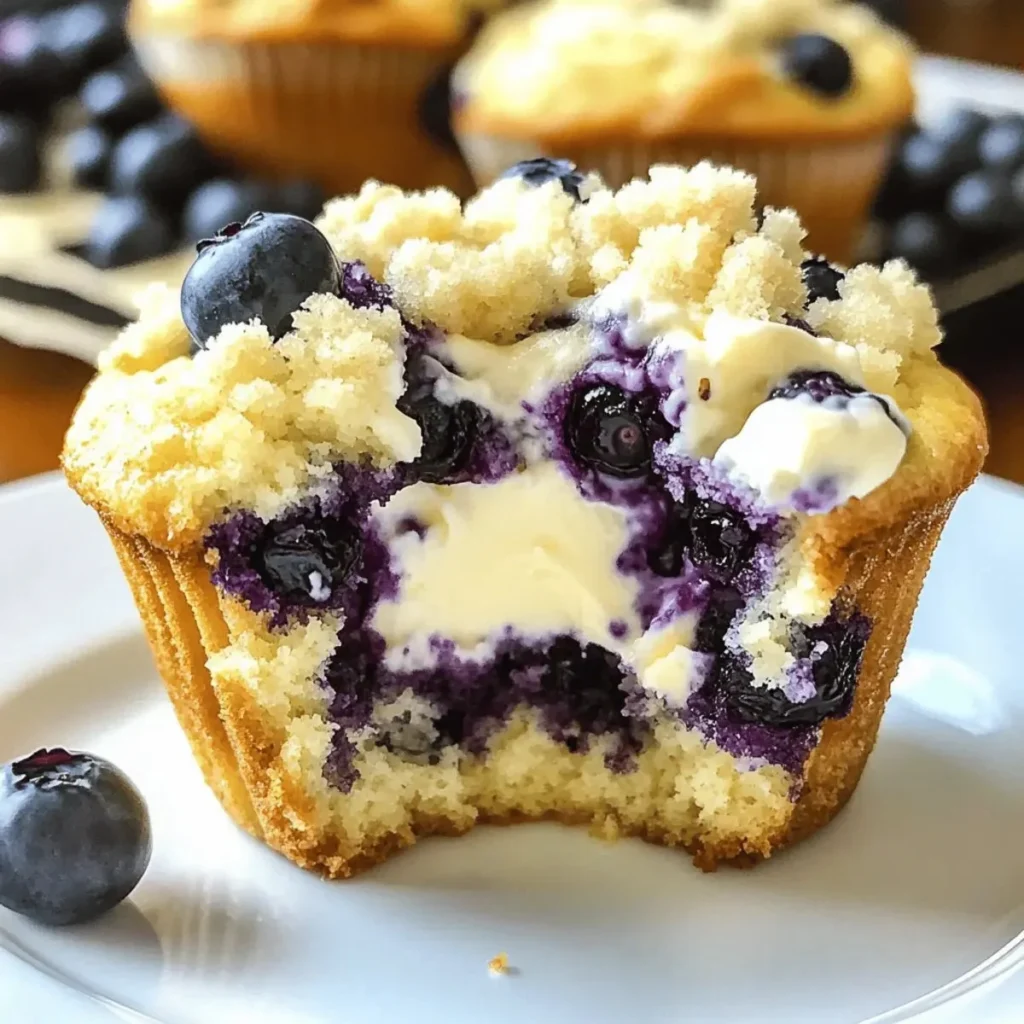 Freshly baked blueberry muffins on a cooling rack