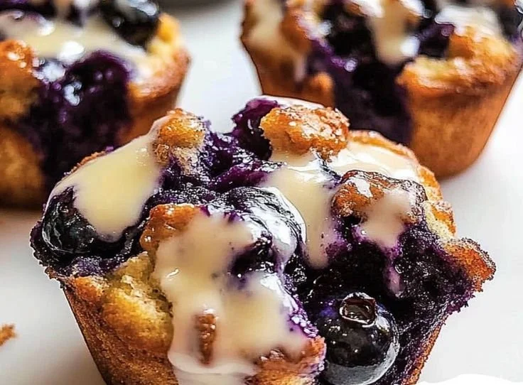 Delicious homemade blueberry monkey bread muffins fresh out of the oven.