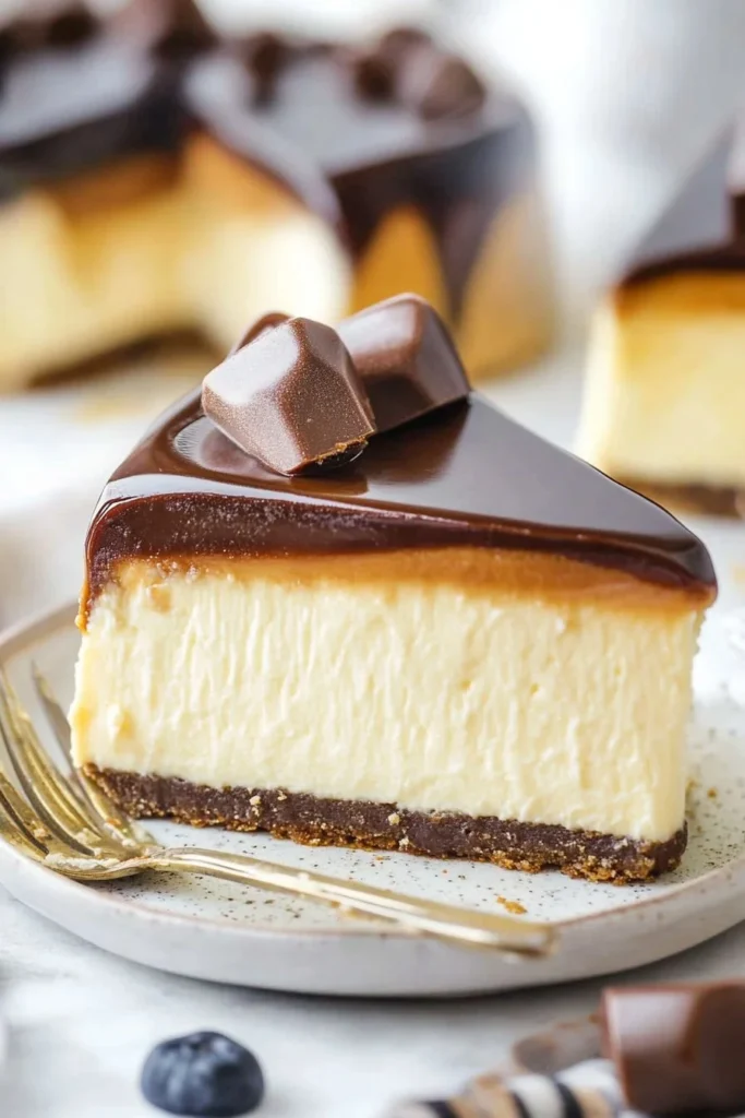 Luxurious millionaire cheesecake with rich layers and creamy texture