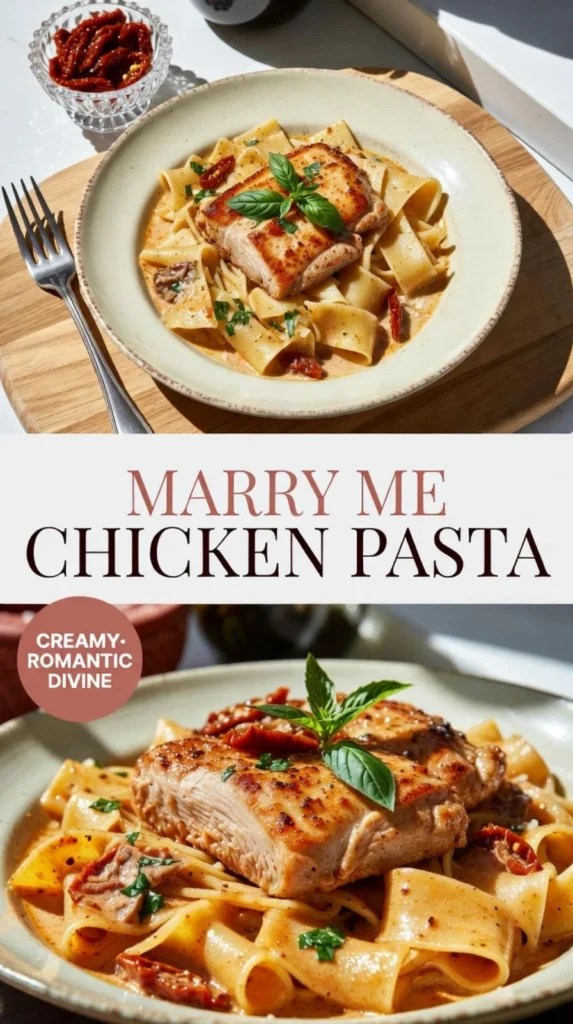 Delicious Marry Me Chicken Pasta with creamy sauce and tender chicken
