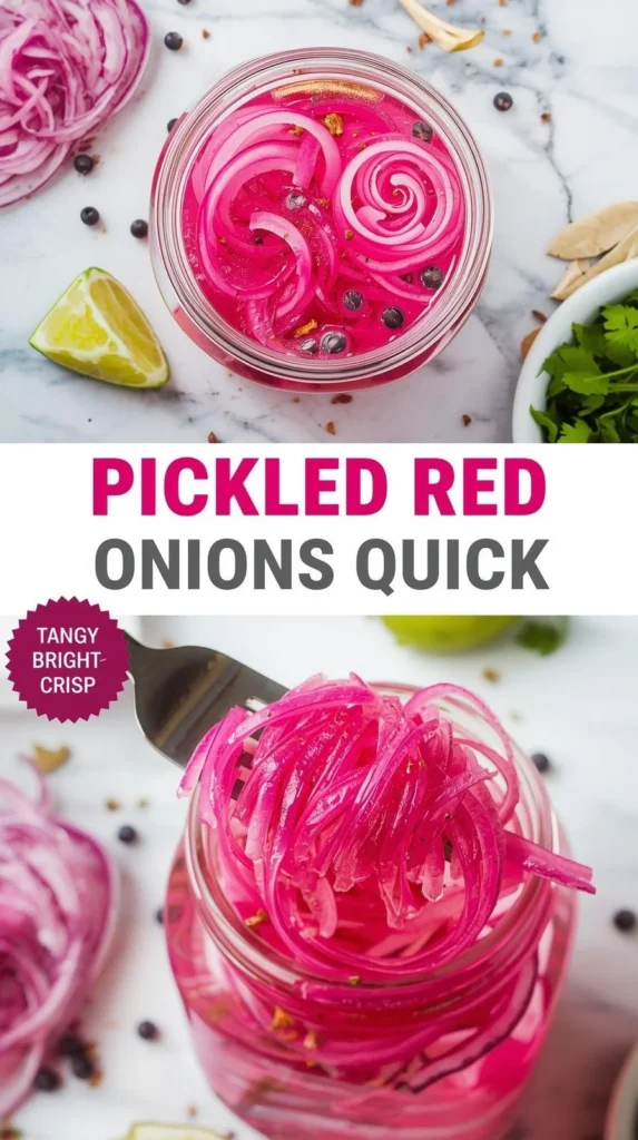 Quick Mexican pickled red onions in a jar