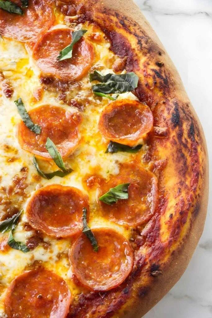 Quick and easy pizza dough recipe prepared in minutes.