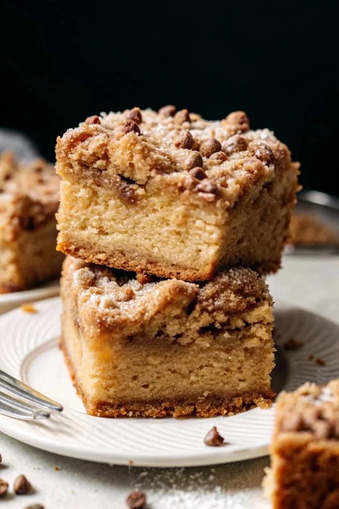Ultimate coffee cake with cinnamon streusel topping served on a plate