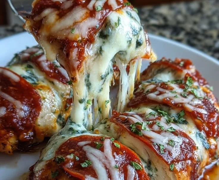 5-Ingredient Keto Pizza Chicken, a low-carb and flavorful meal option.