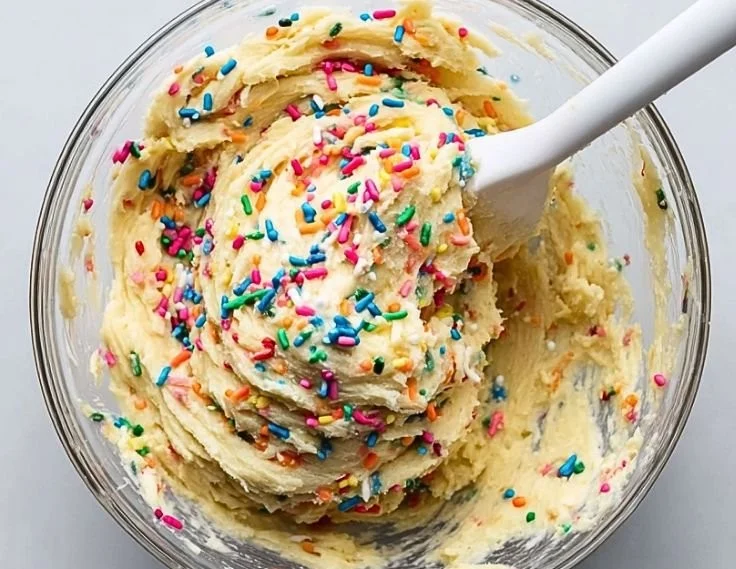Delicious birthday cake batter protein balls ready to enjoy.