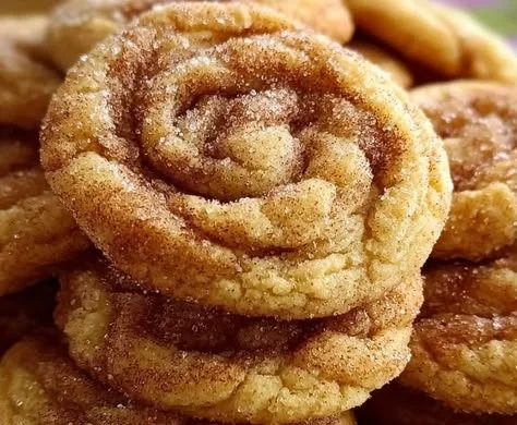 Deliciously buttery brown sugar cinnamon cookies on a plate
