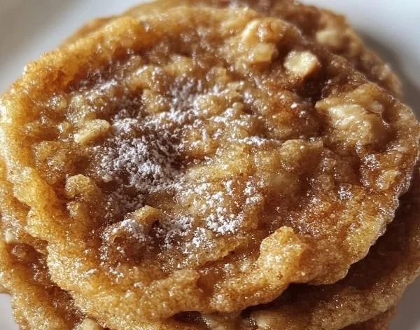 Chewy French Toast Cookies with syrup and cinnamon on a plate