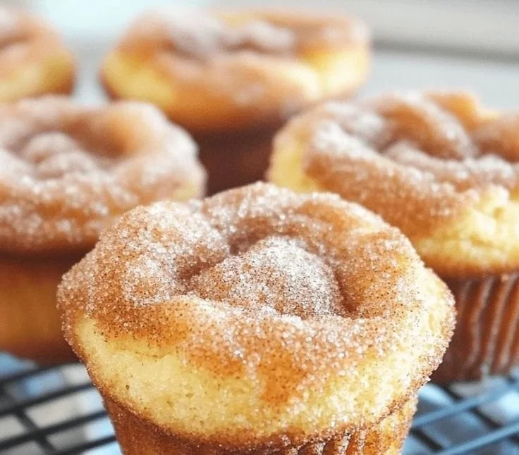 Cinnamon sugar French toast muffins fresh out of the oven