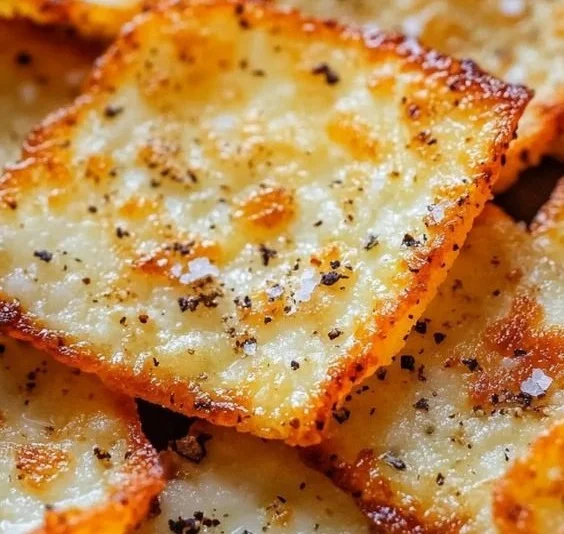 Healthy cottage cheese chips snack served in a bowl
