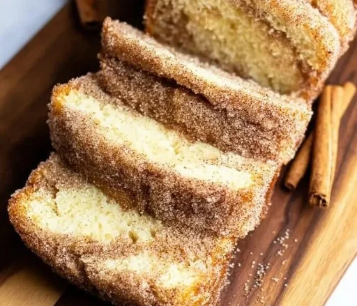 Cozy cinnamon sugar donut bread fresh out of the oven