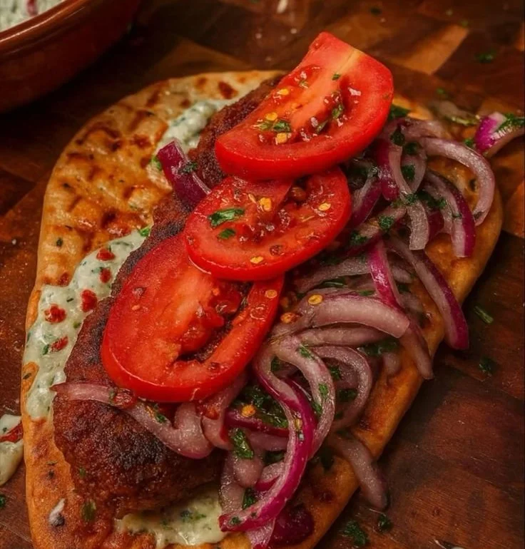 Crispy lentil veggie patties served on a plate with fresh greens