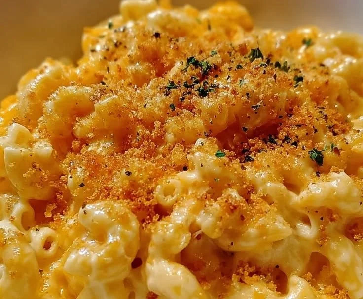 Delicious homemade Crockpot Mac and Cheese in a creamy sauce