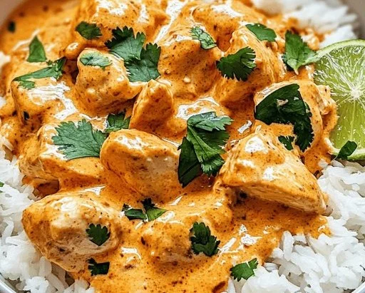 Delicious easy coconut chicken rice bowl with fresh ingredients and vibrant presentation