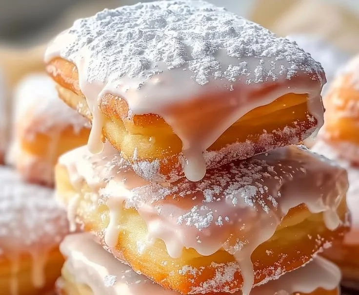 Delicious glazed buttermilk beignet squares, a perfect sweet treat