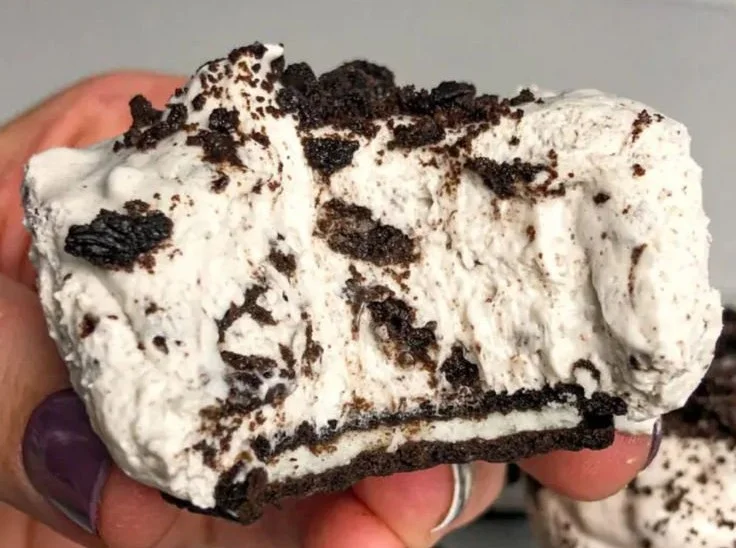 Healthy no-bake Oreo cheesecake bites on a plate