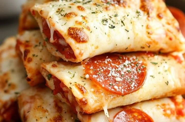 Low-calorie pizza rolls made with three simple ingredients
