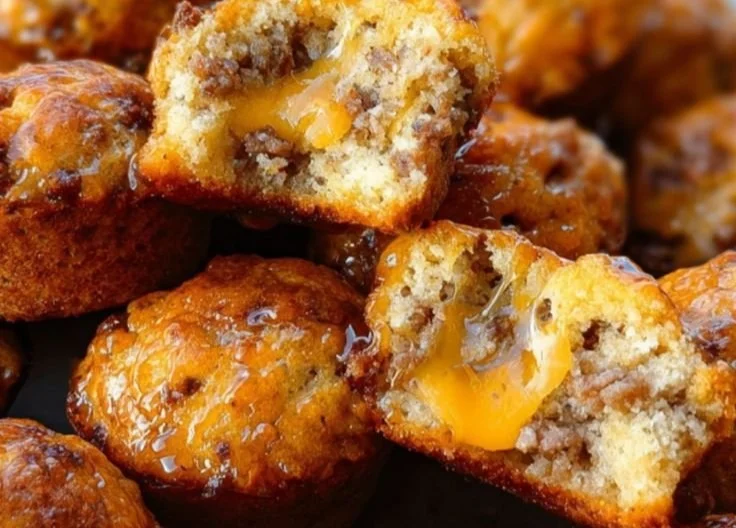 Delicious McGriddle Bites with sweet syrup and savory sausage