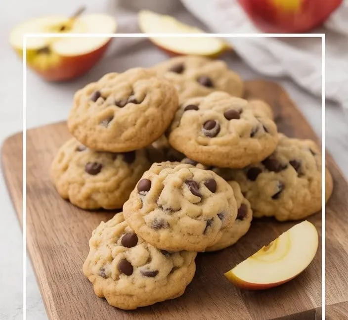 No sugar applesauce cookies on a plate, gluten-free and dairy-free