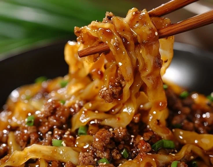 Delicious Potsticker Noodle Bowl with savory dumplings and noodles