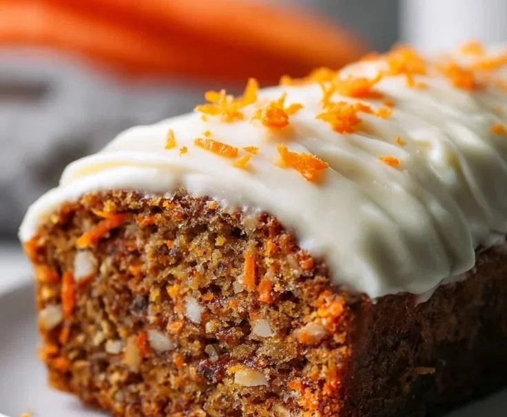 Quick carrot cake banana bread loaf, moist and delicious dessert recipe