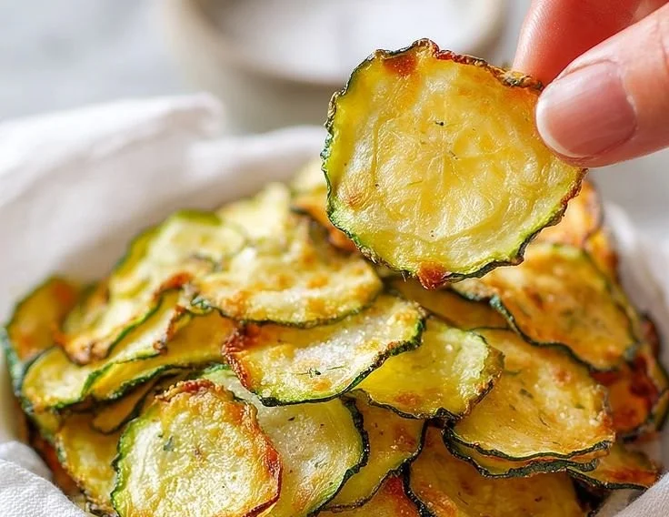 Crispy salt and vinegar zucchini chips recipe for a healthy snack