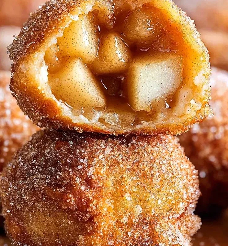 Sweet air fryer apple pie bombs ready to be enjoyed