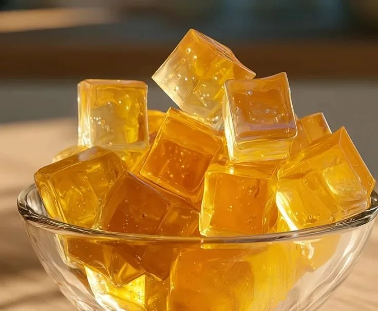 Viral gelatin trick demonstration with colorful gelatin desserts being prepared