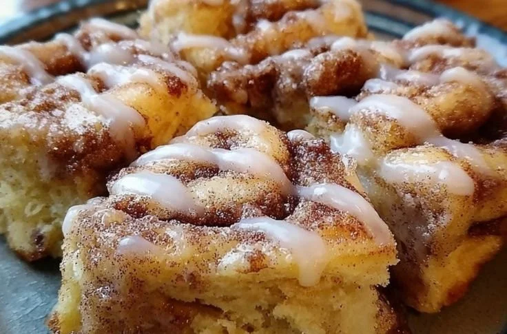 Amish Cinnamon Flop baked dessert with cinnamon sugar topping