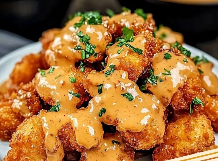 Deliciously cooked Bang Bang Chicken with flavorful sauce on a plate.