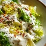 Creamy Greek Yogurt Caesar Dressing served in a bowl with fresh ingredients