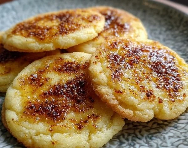 Delicious Crème Brûlée Cookies with a caramelized sugar top