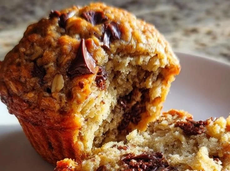 Delicious oatmeal chocolate chip muffins for a healthy breakfast