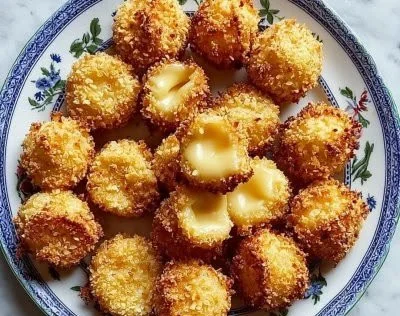 Gluten-free mac and cheese bites on a platter, perfect for snacks