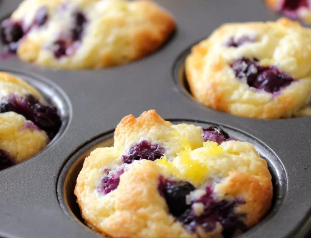 Lemon blueberry protein bites with cottage cheese, healthy snack ideas