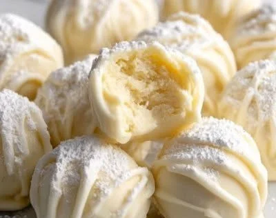 Delicious lemon white chocolate truffles garnished with lemon zest