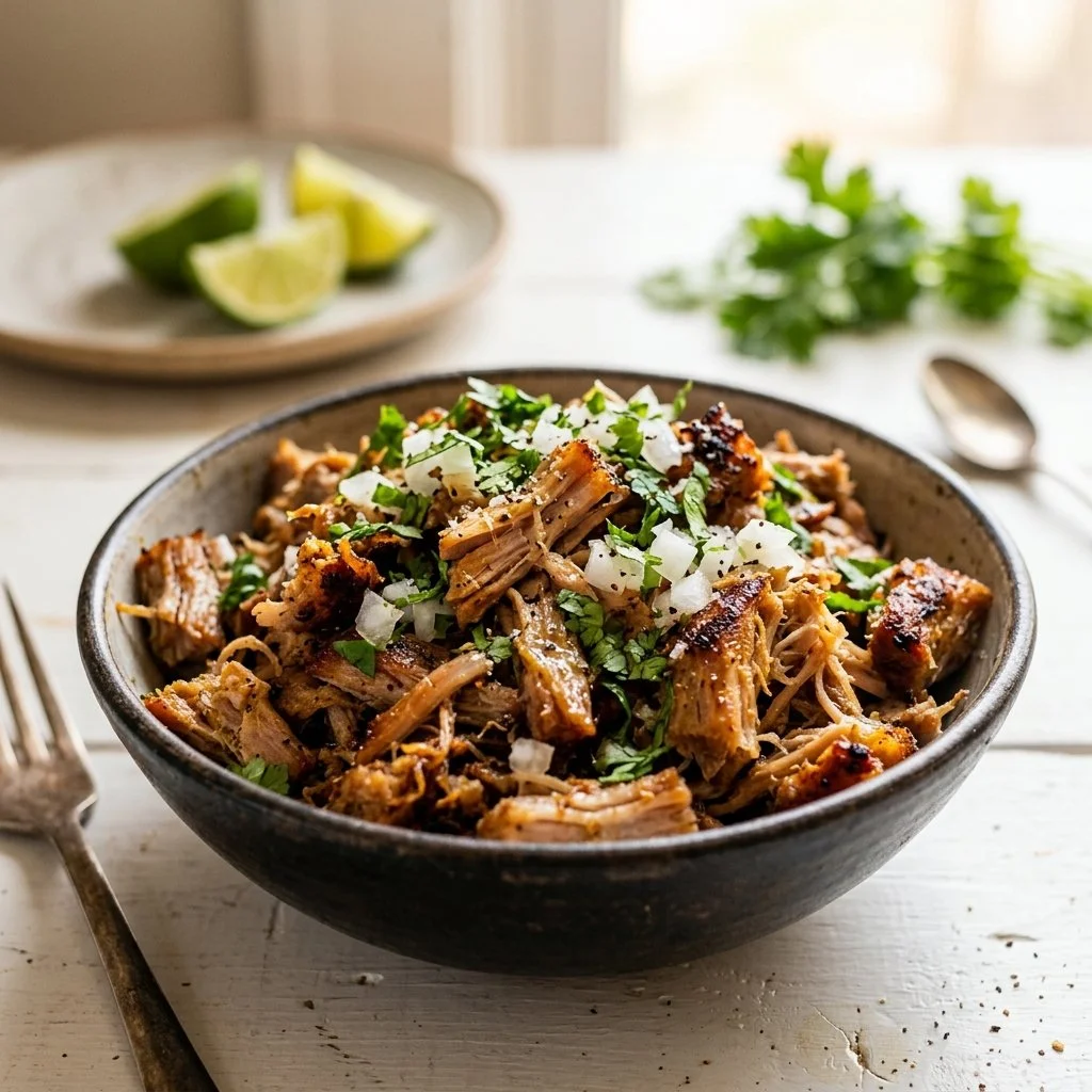 Delicious homemade carnitas recipe with tender pork