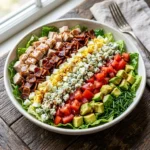 Delicious Classic Cobb Salad with fresh ingredients and vibrant colors
